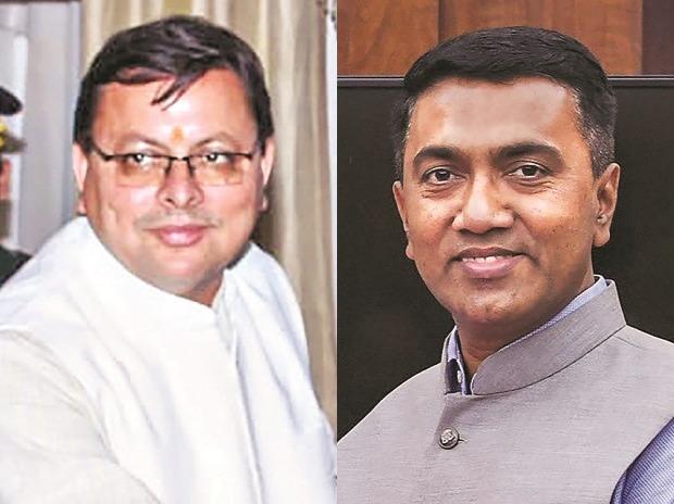 Pushkar Singh Dhami gets second term in Uttarakhand, Pramod Sawant in Goa