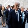 US President Joe Biden walks with Britain's Prime Minister Boris Johnson and others towards an extraordinary summit at NATO Headquarters in Brussels (Photo: Reuters)