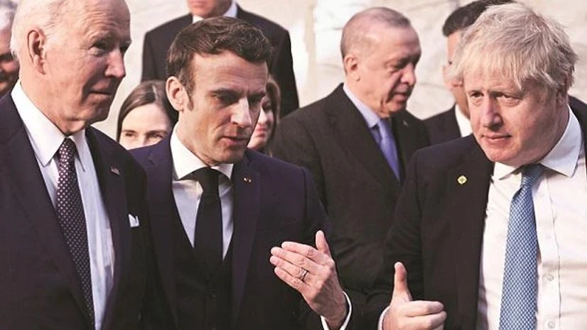 Joe Biden, Emmanuel Macron, Boris Johnson Joe Biden, Emmanuel Macron, Boris Johnson