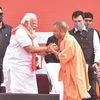 Narendra Modi with Yogi Adityanath
