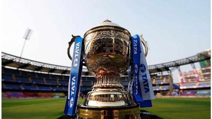 ipl wankhede stadium IPL 2022 Trophy being displayed at the Wankhede Stadium in Mumbai. Photo@IPL
