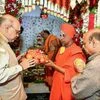 Union Home Minister Amit Shah during 115th birth anniversary celebration of seer Shivakumara Swami, in Tumakuru