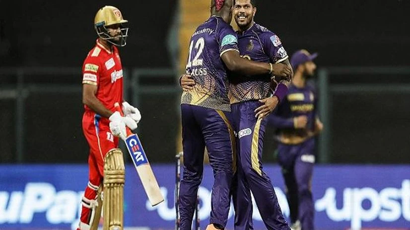 Umesh Yadav of Kolkata Knight Riders celebrates the wicket of Mayank Agarwal of Punjab Kings (Photo: PTI) Umesh Yadav of Kolkata Knight Riders celebrates the wicket of Mayank Agarwal of Punjab Kings (Photo: PTI)
