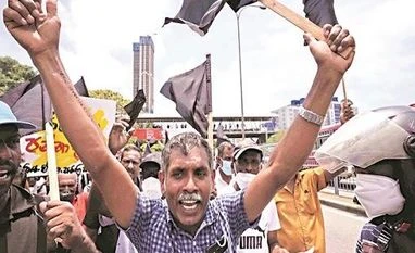 IMF asks cash-strapped Sri Lanka to restructure huge foreign debt Sri Lanka protestors