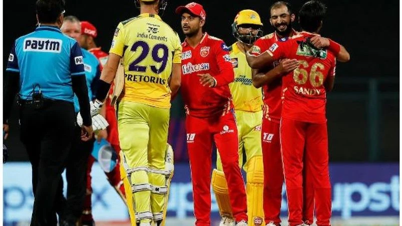 PBKS vs CSK IPL 2022 Punjab Kings celebrating win during PBKS vs CSK match in IPL 2022. Photo: Sportzpics for IPL
