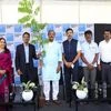 (L-R) Goldman Sachs 10,000 Trees initiative was launched in Bengaluru today by  Aravind Limbavli, MLA Mahadevapura constituency (center), in presence of (L-R) Archana Tayade from Goldman Sachs;  Ravi Krishnan, Chief Administrative Officer, Goldman Sa