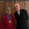 BV Doshi (left) with Simon Allford, president of the Royal Institute of British Architects