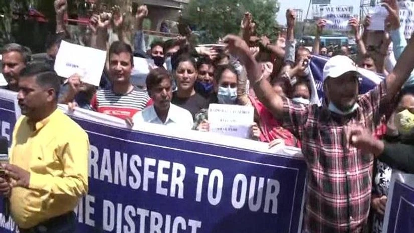 protest march, J&K protest march, J&K