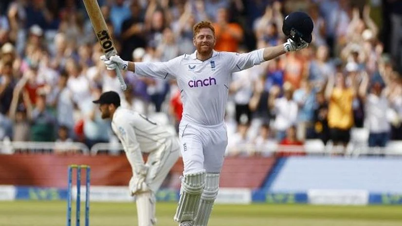 Jonny Bairstow England's Jonny Bairstow celebrates reaching his century against New Zealand (Photo: Reuters)