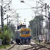 Patna: Railway employees conduct repair work at the Patna-Gaya railway line, which was damaged during a protest against the Centre’s Agnipath scheme, in Patna, Sunday, June 19, 2022. (PTI Photo)