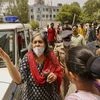 Crime branch officials produce social activist Teesta Setalvad at Metropolitan Magistrate Court, in Ahmedabad (Photo: PTI)