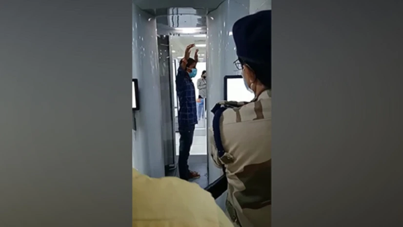 Delhi airport full-body scanner Photo: ANI