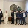 Elon Musk and Sons with Pope Francis