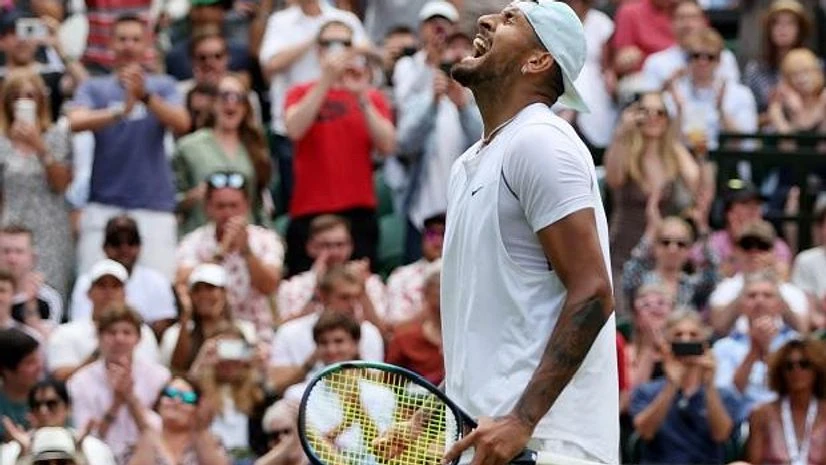Australia's Nick Kyrgios celebrates winning his fourth round match against Brandon Nakashima of the US (Photo: Reuters) Australia's Nick Kyrgios celebrates winning his fourth round match against Brandon Nakashima of the US (Photo: Reuters)