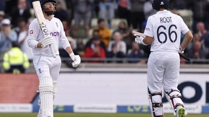Sri Lanka stumble in 2nd innings, England on verge of winning first Test | News England's Jonny Bairstow celebrates reaching his half century with Joe Root (Photo: Reuters)