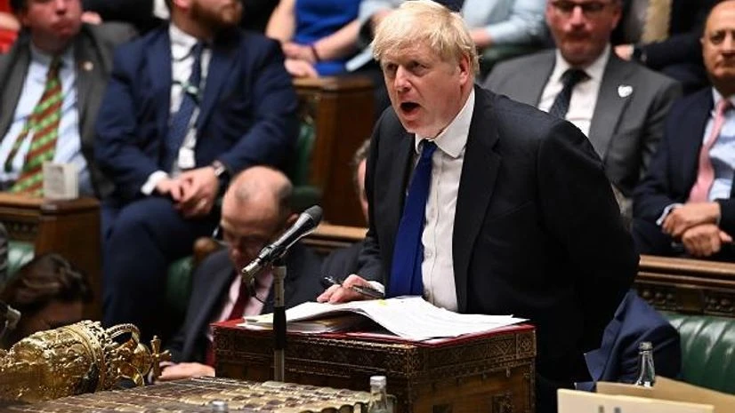 UK PM Boris Johnson In this photo provided by UK Parliament, Britain's Prime Minister Boris Johnson speaks during Prime Minister's Questions in the House of Commons in London (Photo via AP/PTI)