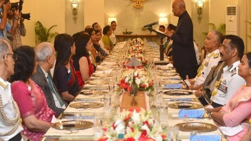 President Ram Nath Kovind attends farewell banquet hosted by Chiefs of Staff Committee President Ram Nath Kovind attends farewell banquet hosted by Chiefs of Staff Committee