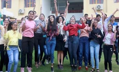 BSEB 10th Result 2023 date, time announced: Here's how to check, download Students celebrate their success after announcement of ICSE Board Class 10th results, at Lt Atul Katarya Memorial School in Gurugram (Photo: PTI)