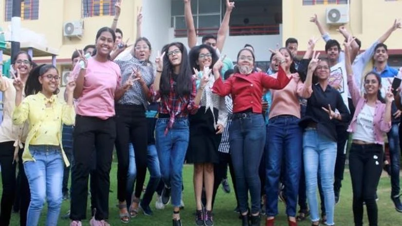 Students celebrate their success after announcement of ICSE Board Class 10th results, at Lt Atul Katarya Memorial School in Gurugram (Photo: PTI) Students celebrate their success after announcement of ICSE Board Class 10th results, at Lt Atul Katarya Memorial School in Gurugram (Photo: PTI)