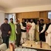 Eknath Shinde with 12 Shiv Sena MLAs