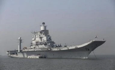 Indian Navy's INS Vikramaditya carrying out sea trials post-refit INS Vikramaditya