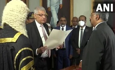 PM Narendra Modi congratulates Lanka Prez; assures support in recovery Ranil Wickremesinghe takes oath as the President of Sri Lanka