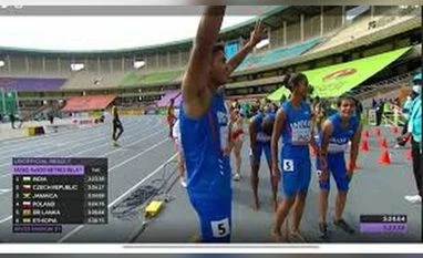 Indian relay team wins silver, betters own record: World U20 Athletics Indian relay team (Photo: Twitter)