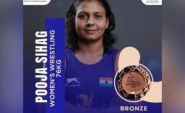 CWG: Indian grappler Pooja Sihag wins bronze in Freestyle 76kg final Indian wrestler Pooja Sihag