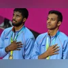 Satwiksairaj Rankireddy and Chirag Shetty, CWG 2022, Commonwealth Games Gold medallists Satwiksairaj Rankireddy (L) and Chirag Shetty at the presentation ceremony of the Men's Doubles Badminton event at the Commonwealth Games 2022 (CWG), in Birmingham (Photo: PTI)