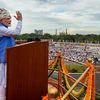 Prime Minister Narendra Modi addresses nation on 76th Independence Day at Red Fort. (PTI Photo)