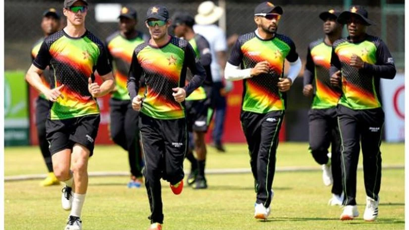 India vs Zimbabwe Zimbabwe team practices ahead of the first ODI vs Zimbabwe. Photo: @ZimCricketv