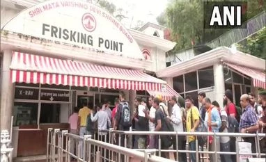 Vaishno Devi Yatra resumes after being suspended due to flash floods Visual from J-K's Katra