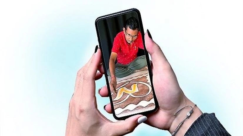 Rangoli artist, Pavan Rathod Rangoli artist Pavan Rathod has 20 million followers on short-video app Josh. With more followers, he is getting more work