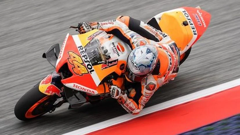 Honda rider Pol Espargaro in action during Austrian GP Honda rider Pol Espargaro in action during Austrian GP