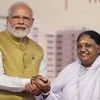Prime Minister Narendra Modi with spiritual leader Mata Amritanandamayi during inauguration of state-of-the-art Amrita Hospital in Faridabad (Photo: PTI)
