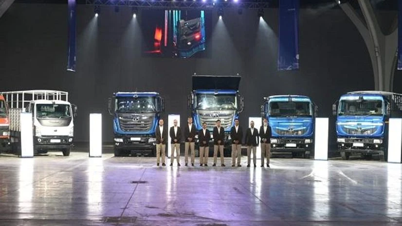 Girish Wagh, Executive Director, Tata Motors with his senior leadership team launching India's smartest trucks in Mumbai on Monday Girish Wagh, Executive Director, Tata Motors with his senior leadership team launching India's smartest trucks in Mumbai on Monday