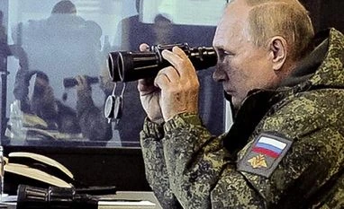 Global shares retreat on mixed manufacturing indicators in Europe, Asia Russian President Vladimir Putin watches the Vostok 2022 (East 2022) military exercise in far eastern Russia, outside Vladivostok (Photo: AP/PTI)