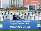 England's Ben Stokes and team mates are presented with the trophies after winning the match and series against South Africa (Photo: Reuters) England's Ben Stokes and team mates are presented with the trophies after winning the match and series against South Africa (Photo: Reuters)