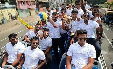 Sri Lanka take out victory parade on open-top bus after Asia Cup triumph Sri Lanka cricket team