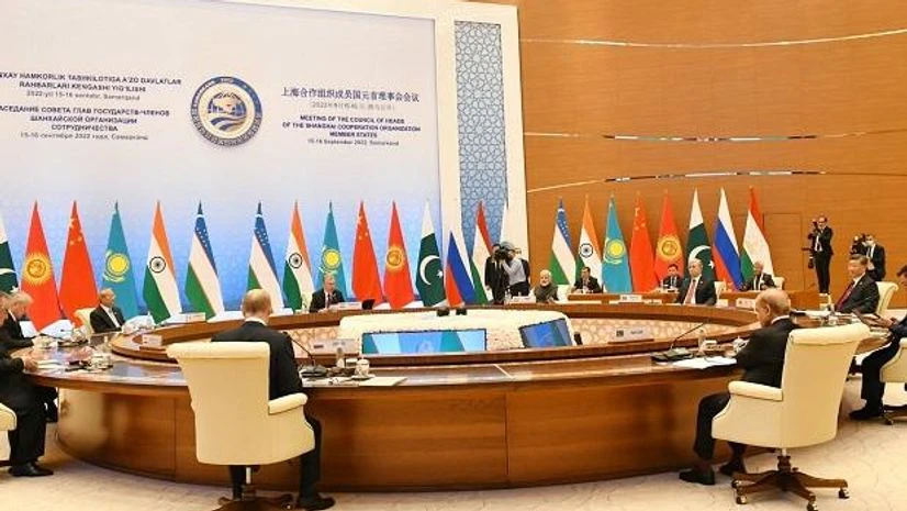 SCO summit Shanghai Cooperation Organisation (SCO) Summit, at Samarkand, Uzbekistan.