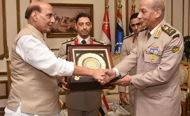 Rajnath Singh holds talks with Egyptian counterpart to expand defence ties Rajnath Singh