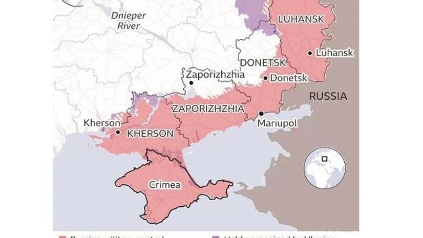 map, Russia Ukraine war Putin signs laws on annexation as Kyiv takes back dozens of towns