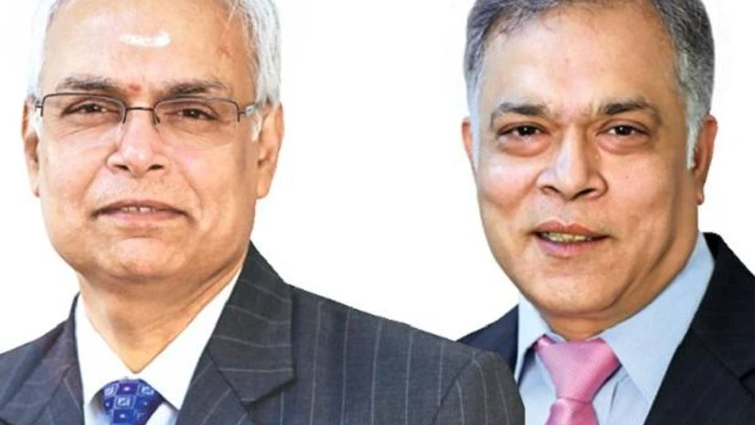 Sun Pharma’s CFO C S Muralidharan (Left) and Group CEO of US business, Abhay Gandhi Sun Pharma’s CFO C S Muralidharan (Left) and Group CEO of US business, Abhay Gandhi