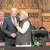 Prime Minister Narendra Modi with US President Joe Biden during the first working session of the G20 leaders' summit in Nusa Dua, Indonesia. Modi met Chinese President Xi Jinping during the welcome dinner.	Photo: AP/PTI