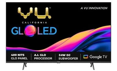 Vu Technologies launches Google TV-powered GloLED TV 43-inch at Rs 29,999 Vu GloLED TV 43-inch