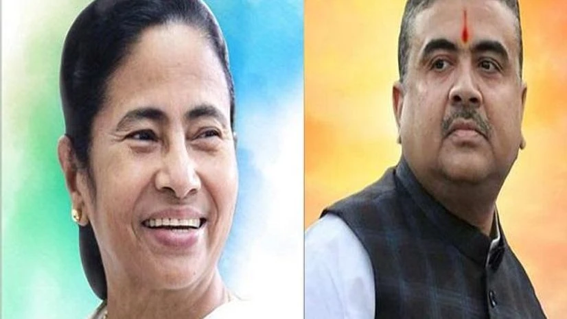 West Bengal Chief Minister Mamata Banerjee (Left), Leader of the Opposition Suvendu Adhikari West Bengal Chief Minister Mamata Banerjee (Left), Leader of the Opposition Suvendu Adhikari