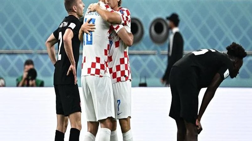Croatia Football Team Croatia Football Team celebrates after win against Canada in Fifa World Cup 2022. Photo:@FIFAWorldCup