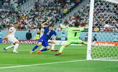 USA footballer Christian Pulisic USA footballer Christian Pulisic scores against Iran in Fifa World Cup 2022. Photo: @USMNT