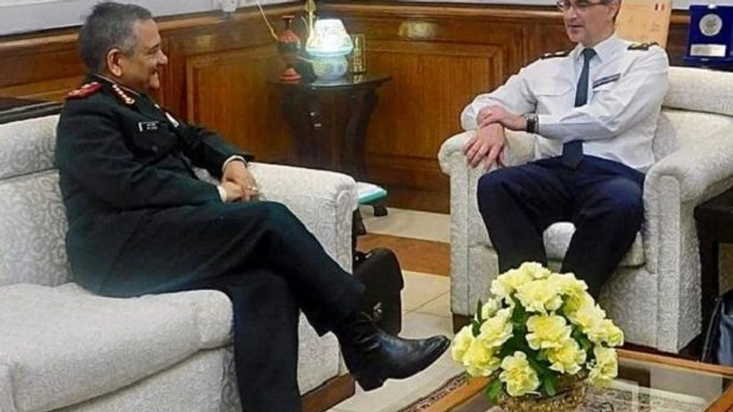 General Anil Chauhan with General Gael Diaz de Tuesta General Anil Chauhan with General Gael Diaz de Tuesta