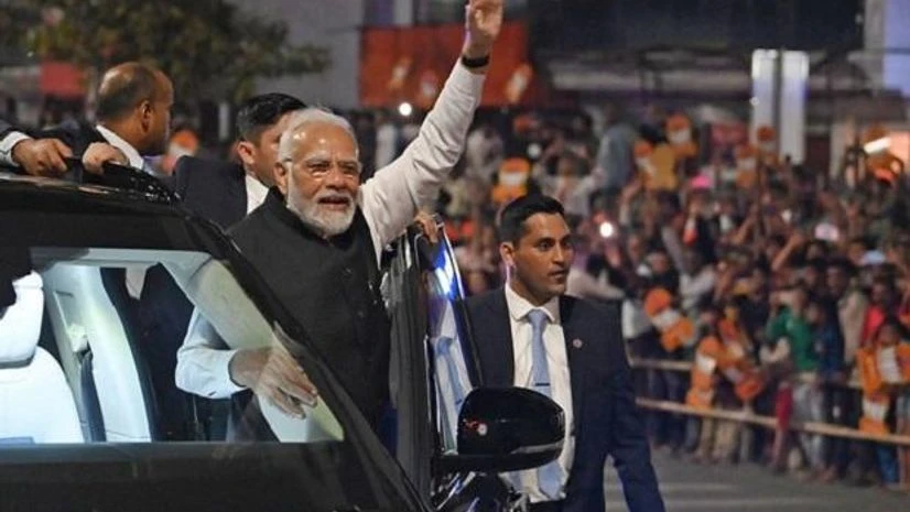 PM Modi roadshow PM Modi roadshow
